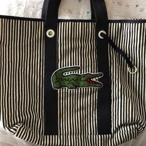 Large Lacoste Beach Bag in Terry Cloth material